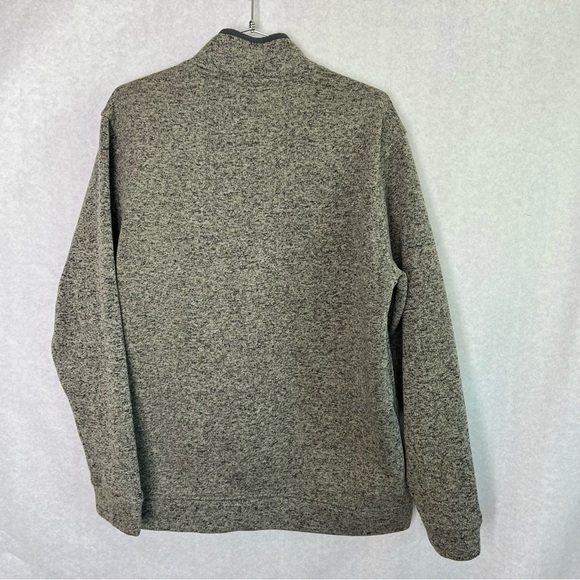 Eddie Bauer Sweater Men Large Gray Heather Radiator Henley 1/4 Snap Fleece - Picture 4 of 5